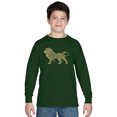 thumbnail image 1 of LA Pop Art Boy's Word Art Long Sleeve - Lion, 1 of 2