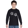 thumbnail image 1 of LA Pop Art Boy's Word Art Long Sleeve - Meow Cat Prints, 1 of 2