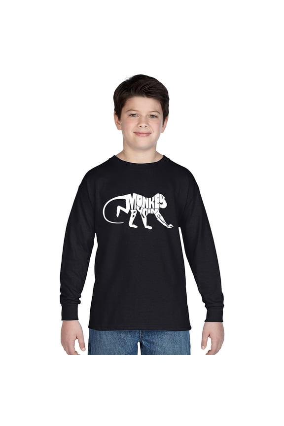 Boy's Word Art Long Sleeve - Monkey Business