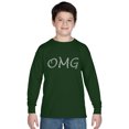 thumbnail image 1 of LA Pop Art Boy's Word Art Long Sleeve - OMG, 1 of 2