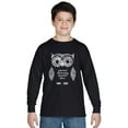 thumbnail image 1 of LA Pop Art Boy's Word Art Long Sleeve - Owl, 1 of 2
