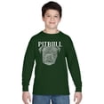 thumbnail image 1 of LA Pop Art Boy's Word Art Long Sleeve - Pitbull Face, 1 of 2