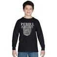 thumbnail image 1 of LA Pop Art Boy's Word Art Long Sleeve - Pitbull Face, 1 of 2