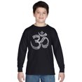 thumbnail image 1 of LA Pop Art Boy's Word Art Long Sleeve - Poses OM, 1 of 2