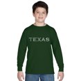 thumbnail image 1 of LA Pop Art Boy's Word Art Long Sleeve - THE GREAT CITIES OF TEXAS, 1 of 2