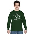 thumbnail image 1 of LA Pop Art Boy's Word Art Long Sleeve - THE OM SYMBOL OUT OF YOGA POSES, 1 of 2