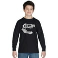 thumbnail image 1 of LA Pop Art Boy's Word Art Long Sleeve - TREX, 1 of 2