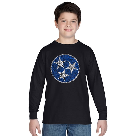 LA Pop Art Boy's Word Art Long Sleeve - Tennessee Tristar