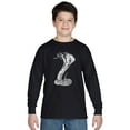 thumbnail image 1 of LA Pop Art Boy's Word Art Long Sleeve - Tyles of Snakes, 1 of 2
