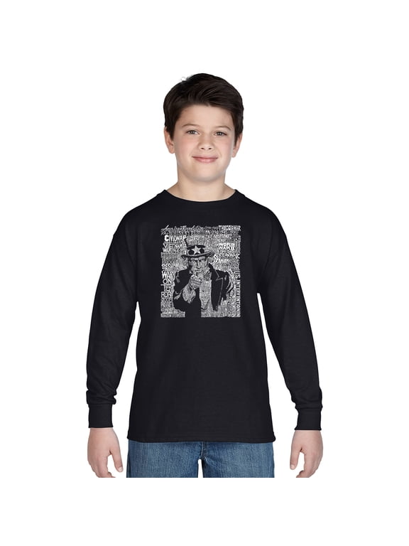 Boy's Word Art Long Sleeve - UNCLE SAM
