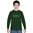 thumbnail image 1 of LA Pop Art Boy's Word Art Long Sleeve - XOXO, 1 of 2