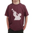 thumbnail image 1 of LA Pop Art Boy's Word Art T-shirt - ALL TIME JAZZ SONGS, 1 of 2