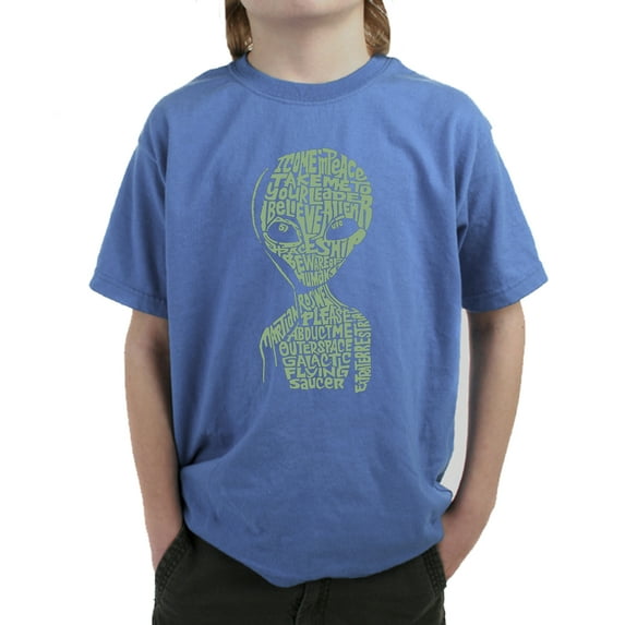 LA Pop Art Boy's Word Art T-shirt - Alien