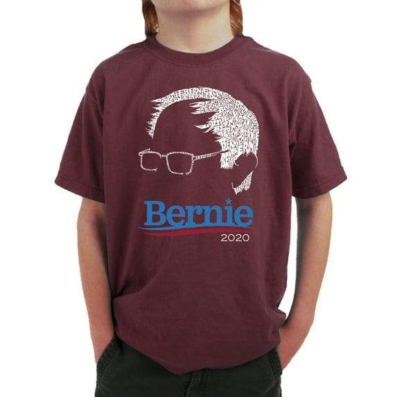 LA Pop Art Boy's Word Art T-shirt - Bernie Sanders 2020