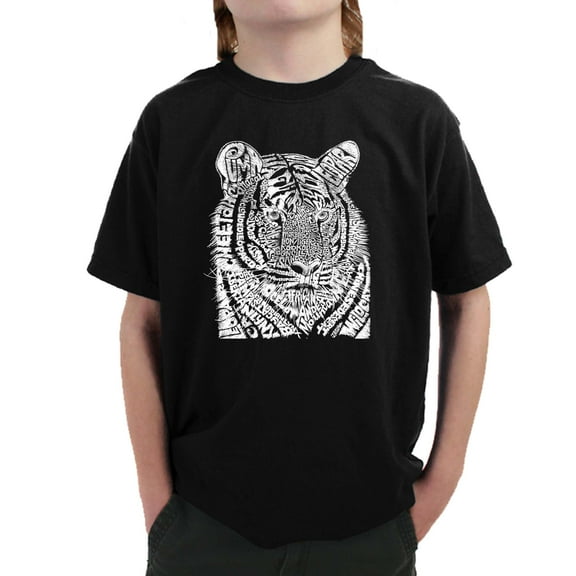 LA Pop Art Boy's Word Art T-shirt - Big Cats