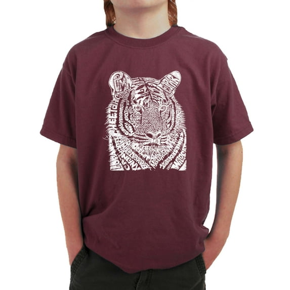 LA Pop Art Boy's Word Art T-shirt - Big Cats