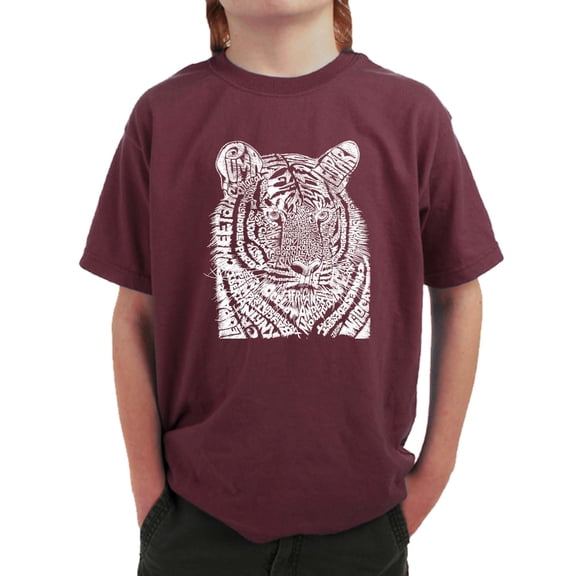 LA Pop Art Boy's Word Art T-shirt - Big Cats