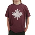 thumbnail image 1 of LA Pop Art Boy's Word Art T-shirt - CANADIAN NATIONAL ANTHEM, 1 of 2