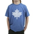 thumbnail image 1 of LA Pop Art Boy's Word Art T-shirt - CANADIAN NATIONAL ANTHEM, 1 of 2