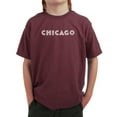 thumbnail image 1 of LA Pop Art Boy's Word Art T-shirt - CHICAGO NEIGHBORHOODS, 1 of 2
