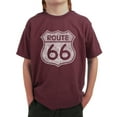thumbnail image 1 of LA Pop Art Boy's Word Art T-shirt - CITIES ALONG THE LEGENDARY ROUTE 66, 1 of 2