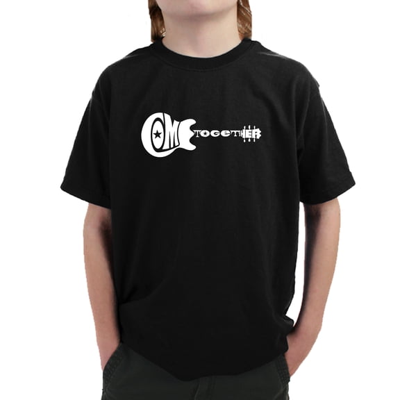 LA Pop Art Boy's Word Art T-shirt - COME TOGETHER