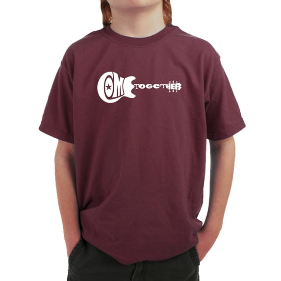 LA Pop Art Boy's Word Art T-shirt - COME TOGETHER