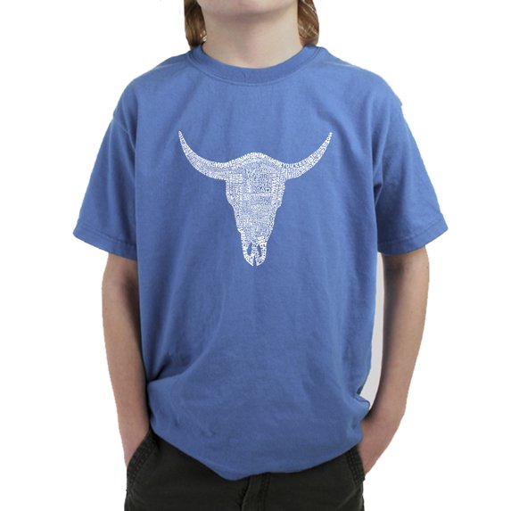 LA Pop Art Boy's Word Art T-shirt - COUNTRY MUSIC'S ALL TIME HITS