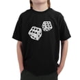 thumbnail image 1 of LA Pop Art Boy's Word Art T-shirt - DIFFERENT ROLLS THROWN IN THE GAME OF CRAPS, 1 of 2