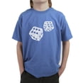 thumbnail image 1 of LA Pop Art Boy's Word Art T-shirt - DIFFERENT ROLLS THROWN IN THE GAME OF CRAPS, 1 of 2