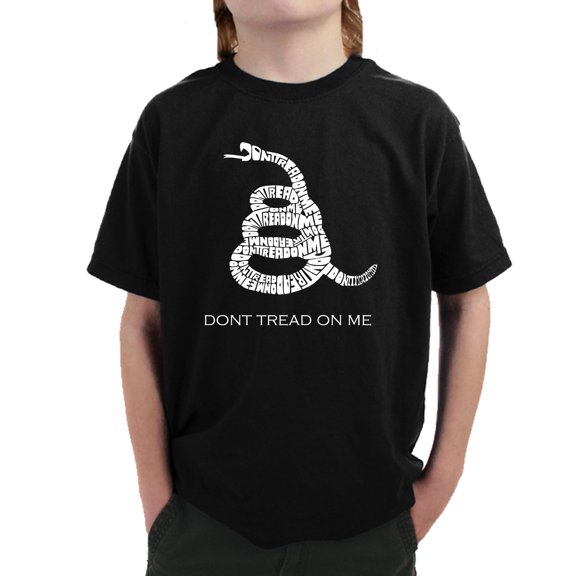 LA Pop Art Boy's Word Art T-shirt - DONT TREAD ON ME