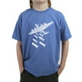 thumbnail image 1 of LA Pop Art Boy's Word Art T-shirt - DROP BEATS NOT BOMBS, 1 of 2