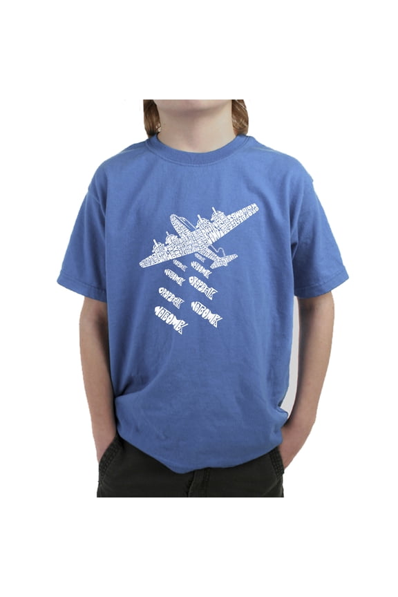 Boy's Word Art T-shirt - DROP BEATS NOT BOMBS