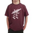 thumbnail image 1 of LA Pop Art Boy's Word Art T-shirt - DROP BEATS NOT BOMBS, 1 of 2