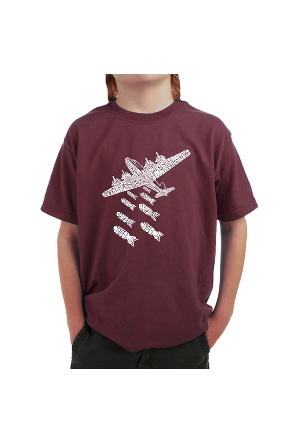 Boy's Word Art T-shirt - DROP BEATS NOT BOMBS