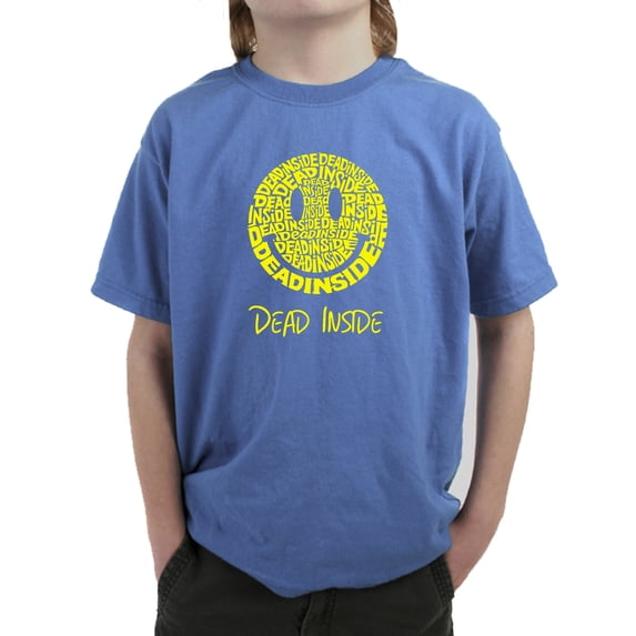 LA Pop Art Boy's Word Art T-shirt - Dead Inside Smile