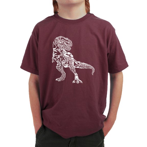LA Pop Art Boy's Word Art T-shirt - Dino Pics