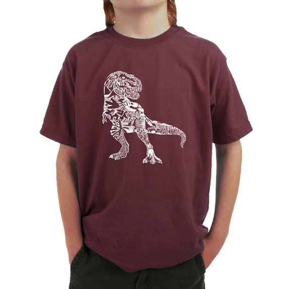 LA Pop Art Boy's Word Art T-shirt - Dino Pics