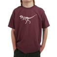 thumbnail image 1 of LA Pop Art Boy's Word Art T-shirt - Dinosaur T-Rex Skeleton, 1 of 2