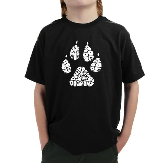 LA Pop Art Boy's Word Art T-shirt - Dog Mom