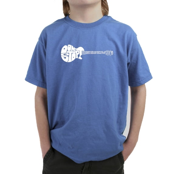 LA Pop Art Boy's Word Art T-shirt - Don't Stop Believin'