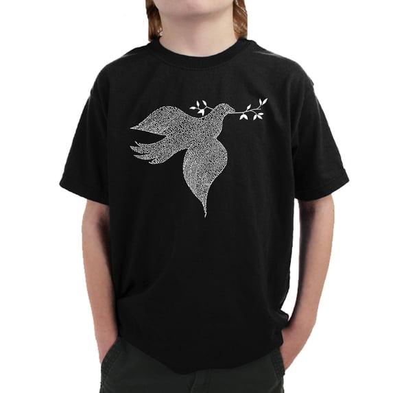 LA Pop Art Boy's Word Art T-shirt - Dove