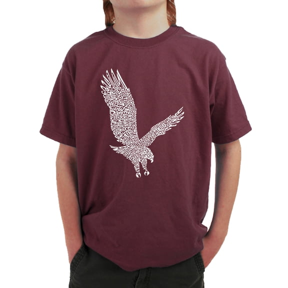 LA Pop Art Boy's Word Art T-shirt - Eagle