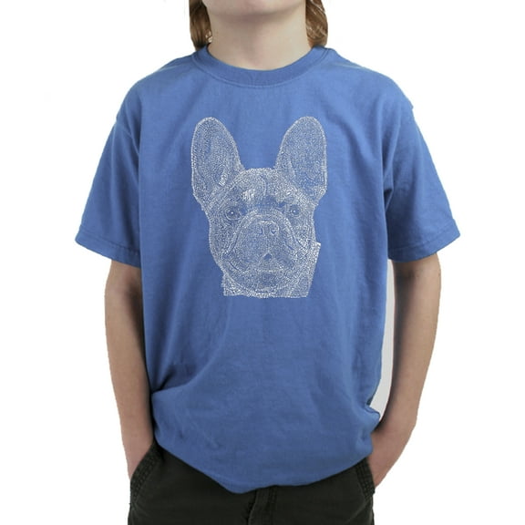 LA Pop Art Boy's Word Art T-shirt - French Bulldog