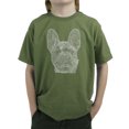 thumbnail image 1 of LA Pop Art Boy's Word Art T-shirt - French Bulldog, 1 of 2