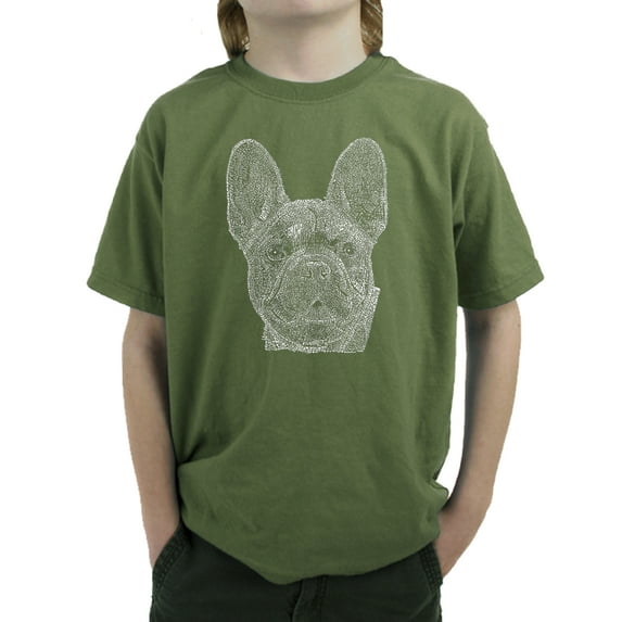 LA Pop Art Boy's Word Art T-shirt - French Bulldog