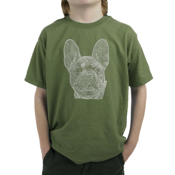 LA Pop Art Boy's Word Art T-shirt - French Bulldog