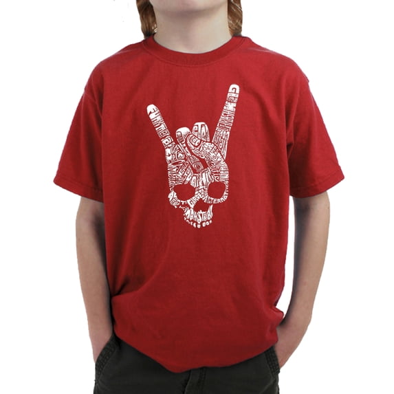 LA Pop Art Boy's Word Art T-shirt - Heavy Metal Genres
