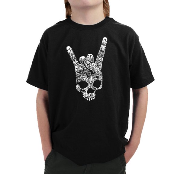LA Pop Art Boy's Word Art T-shirt - Heavy Metal Genres