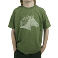 thumbnail image 1 of LA Pop Art Boy's Word Art T-shirt - Horse Mane, 1 of 2